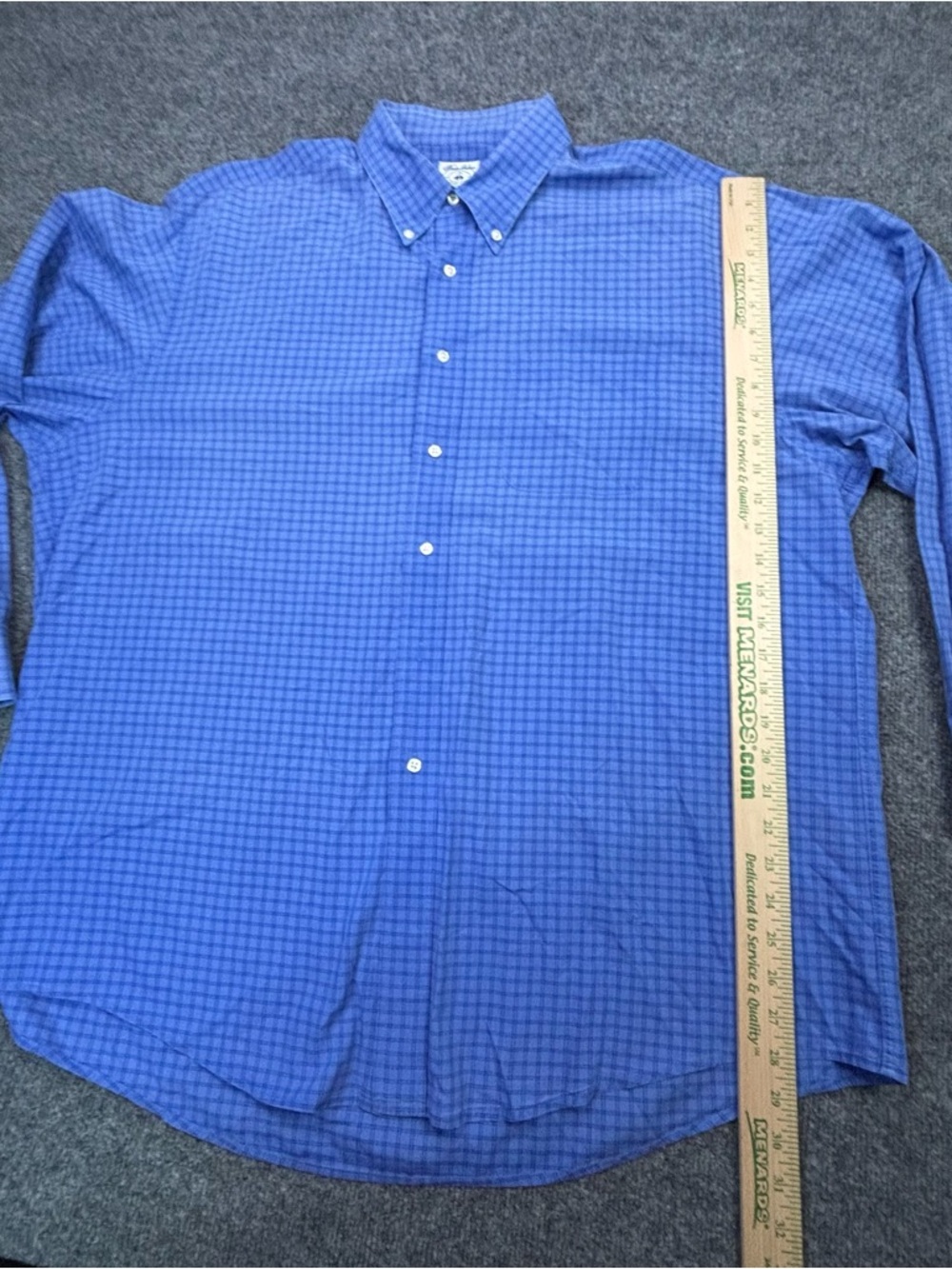 Brooks Brothers Sport Shirt Mens XL Blue Plaid All Cotton Button Down Business - Picture 9 of 11